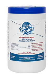 Touch Point Plus Disinfectant Wipes - 6 Canisters/ Case
