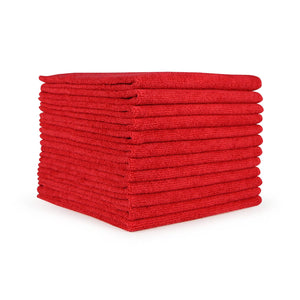 Red Microfiber Cloths- 16x16 - 12 / Pack