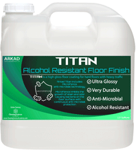 Load image into Gallery viewer, Arkad Titan Alcohol Resistant Floor Finish - 2.5 Gal. 2 / Cs
